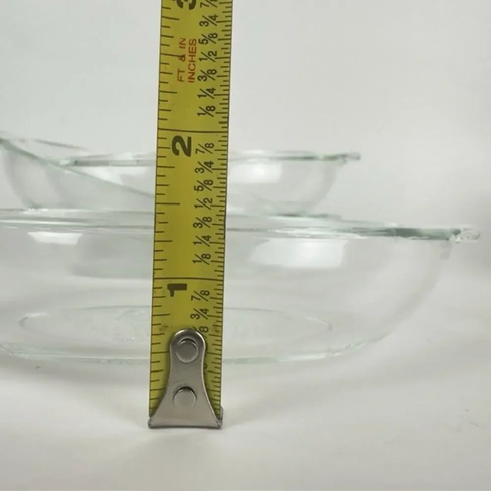 Pryex Oval Clear Glass Dish AuGratin Casserole set of 4, #B04, B05, B09, & B24